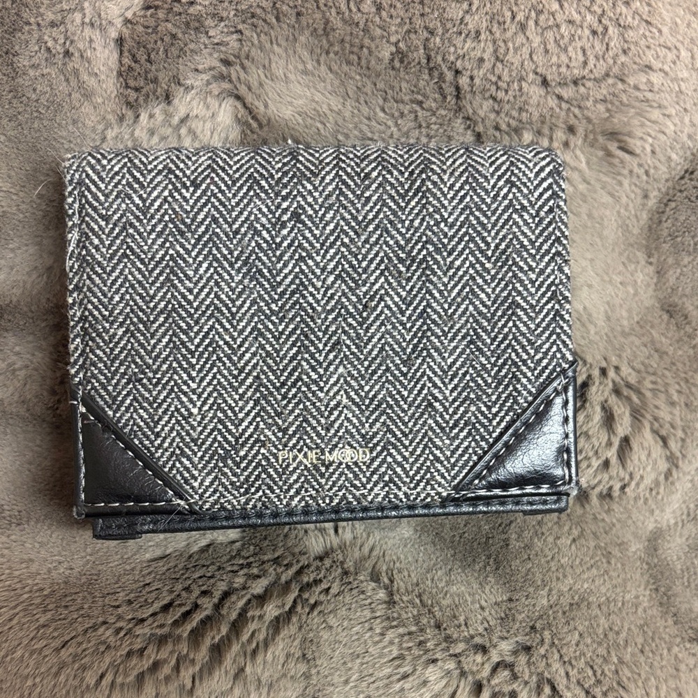 PIXIE MOOD ANNA WALLET VEGAN GREY WOOL